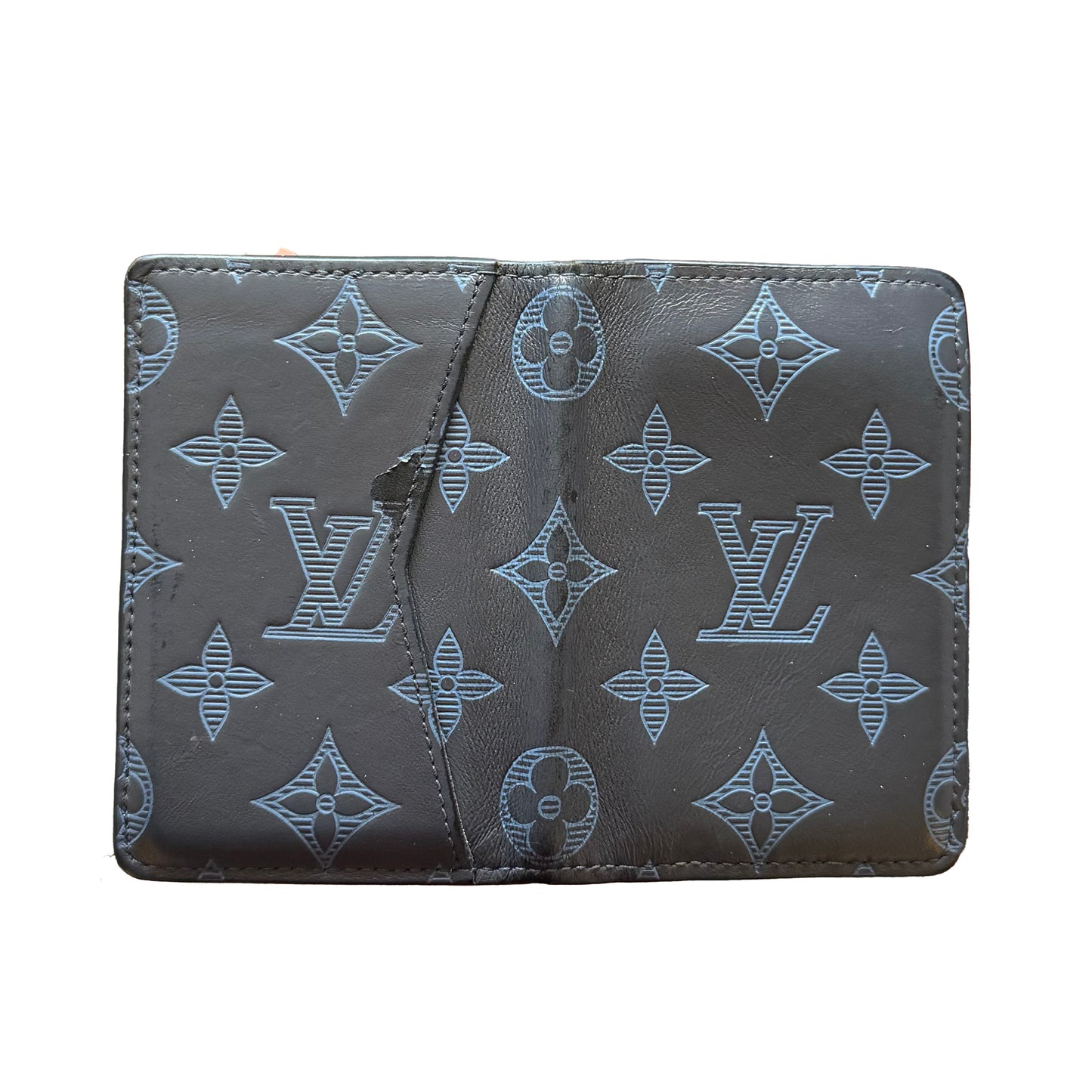 LV Blue Monogram Shadow Pocket Organizer