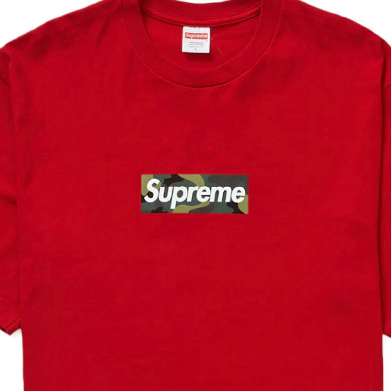 Supreme Camo Box Logo, Red (Size Large)