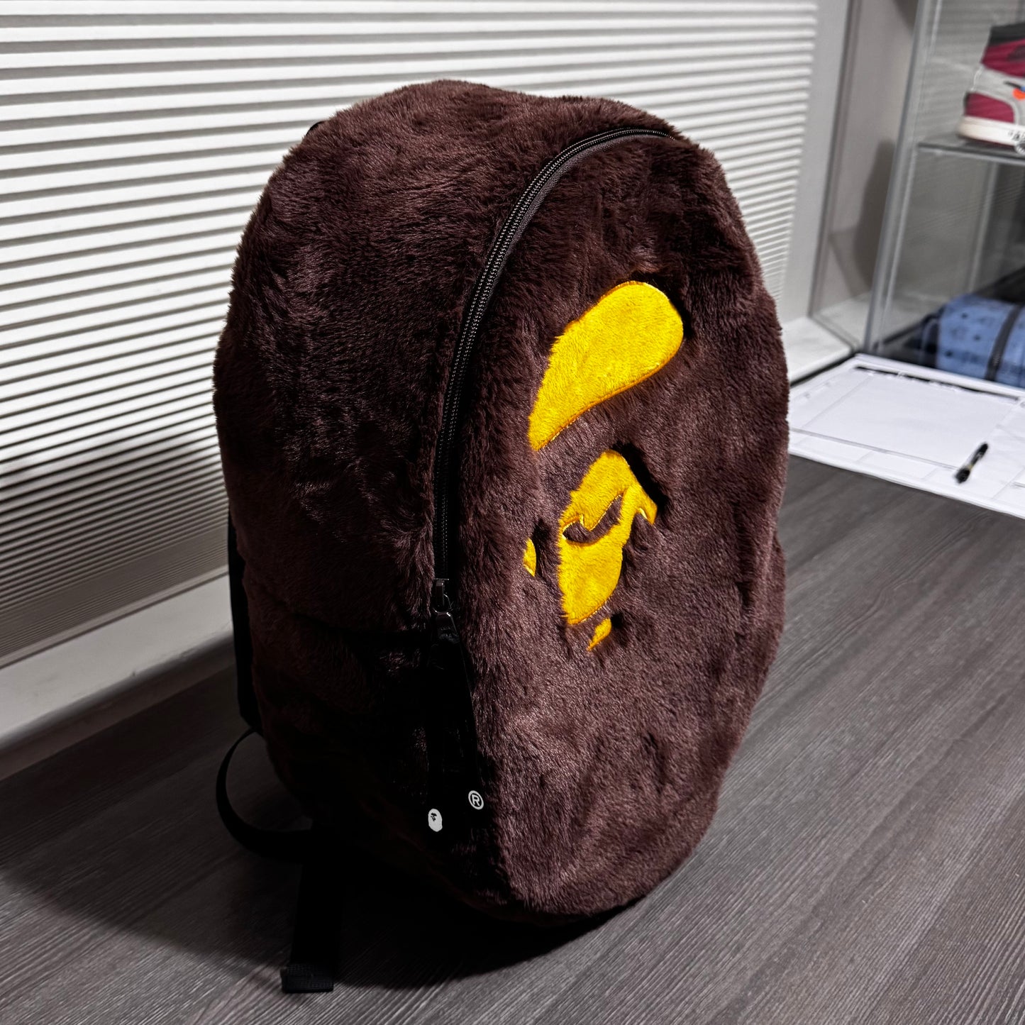 Bape Head Fuzzy Backpack