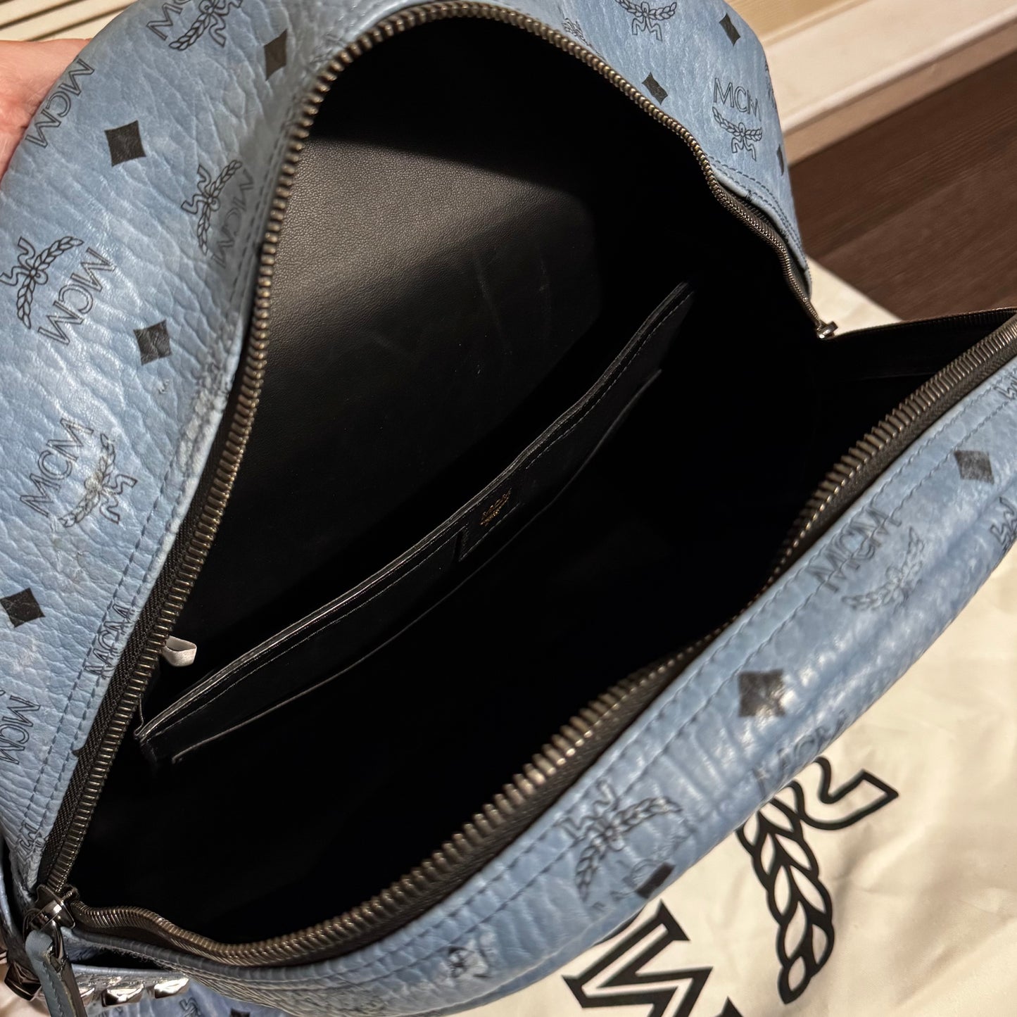 Baby Blue MCM BackPack