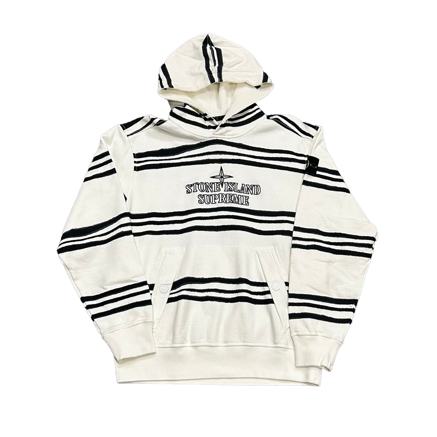 Supreme Warp Stripe Hoodie (Size Medium)