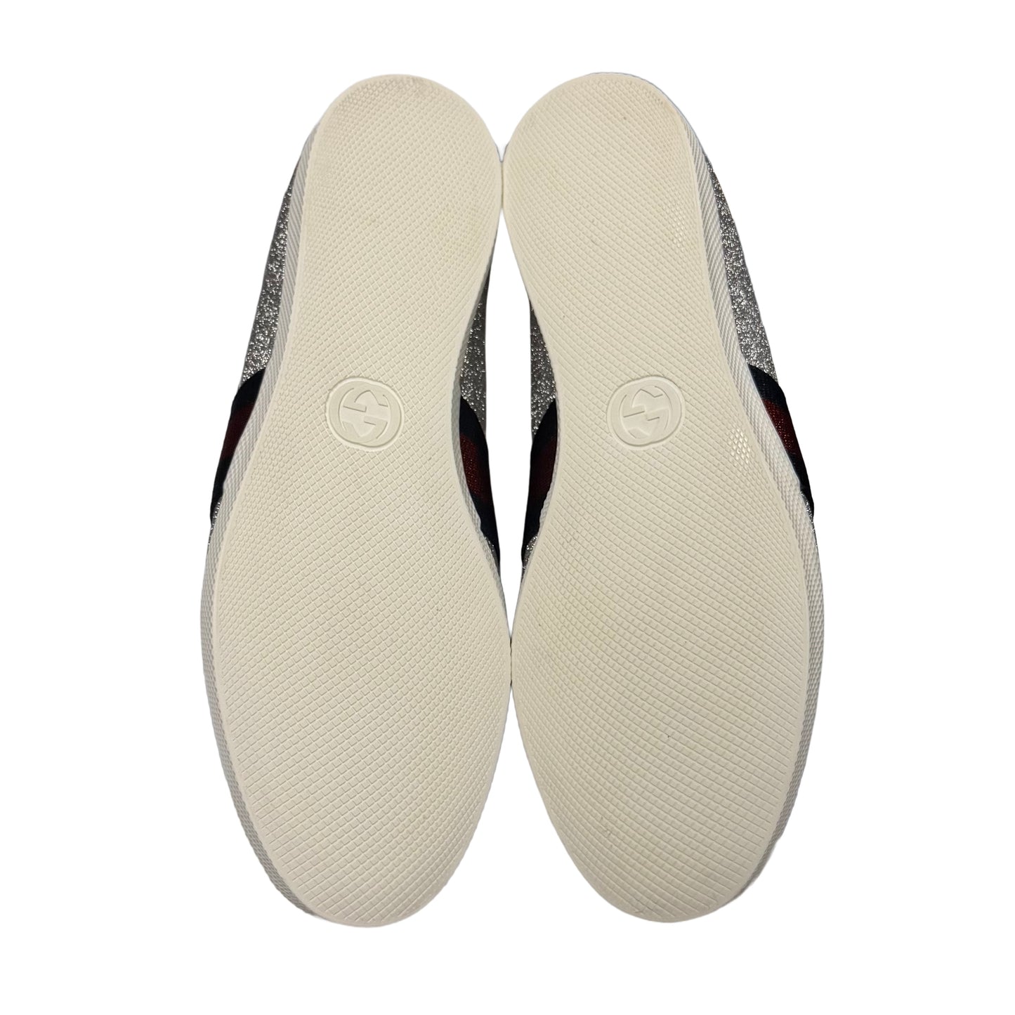 Gucci Bambi Web Silver Sneakers (Fits 9.5/10 Men’s)