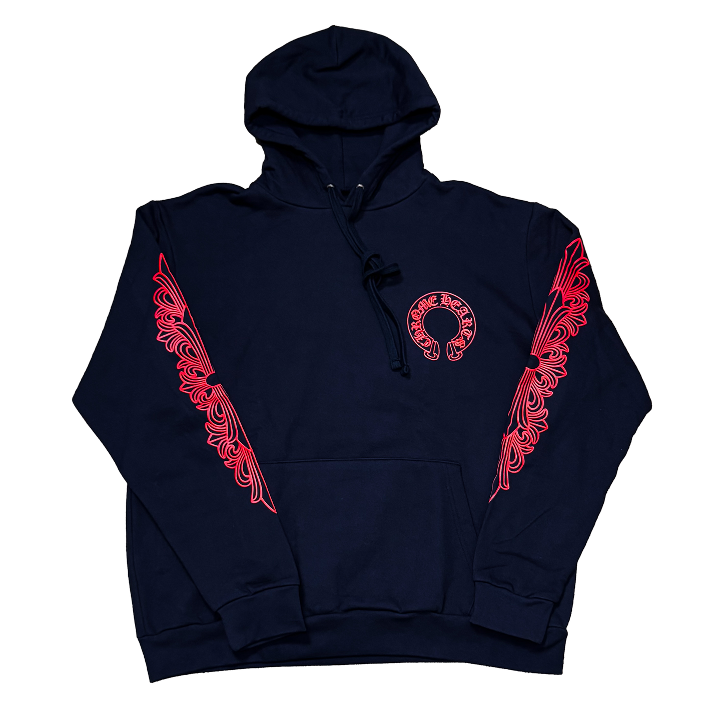 CH Navy/Red Floral Hoodie (Size Large)