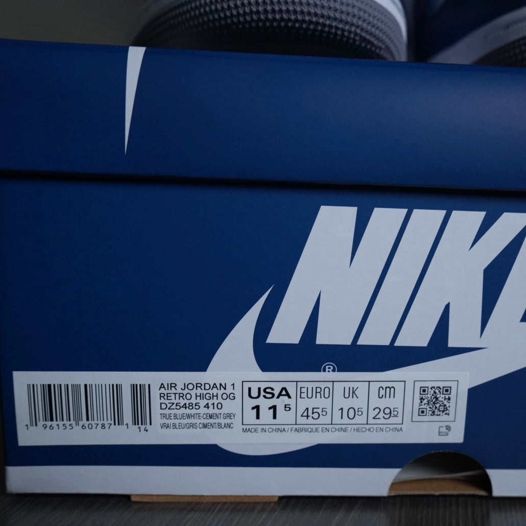 Jordan 1 Retro Hi “True Blue” (Size 11.5)