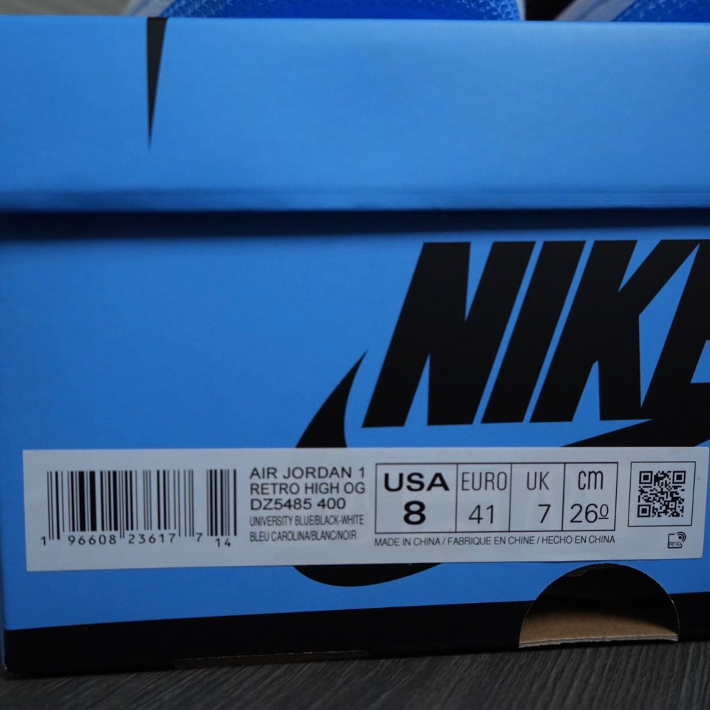 Jordan 1 Retro Hi UNC Toe (Size 8)