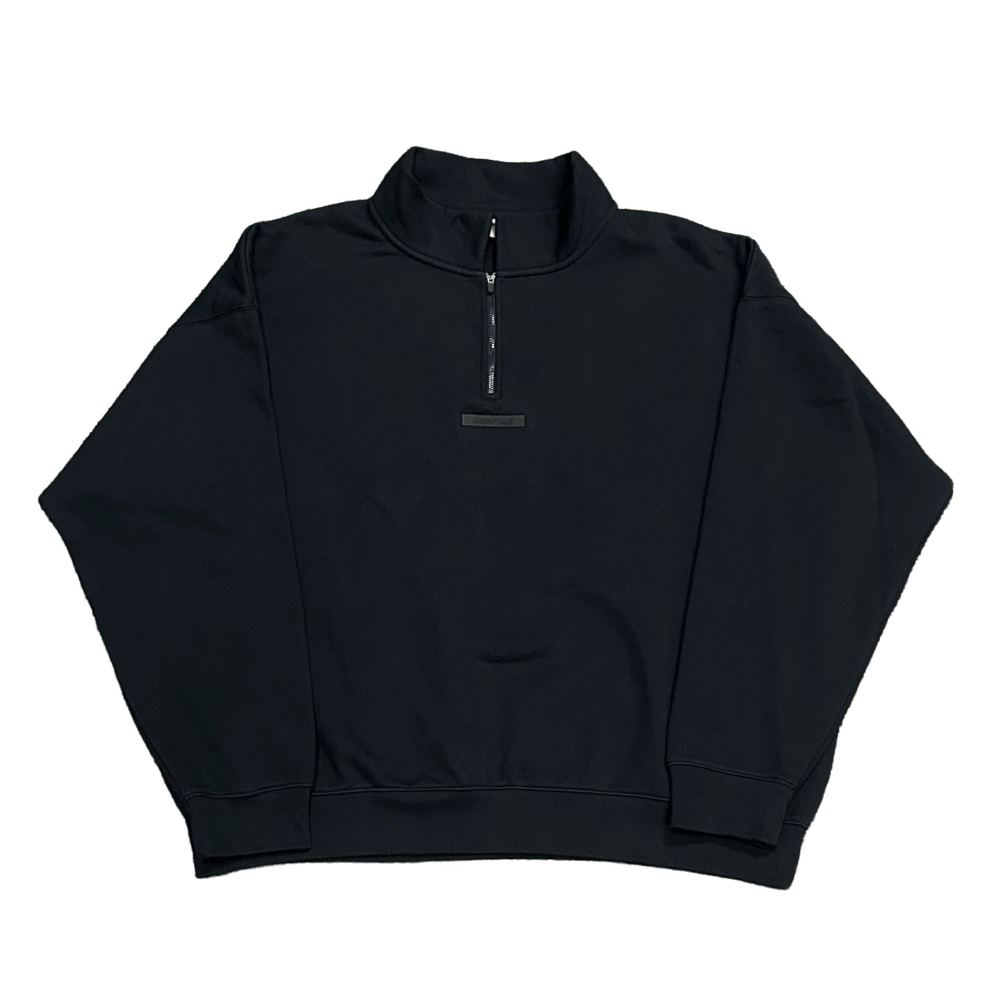 Essentials Quarter Zip (Black)(Size XXL)