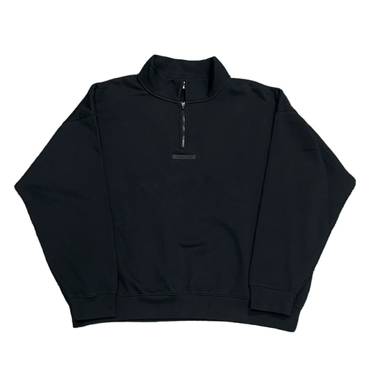 Essentials Quarter Zip (Black)(Size XXL)
