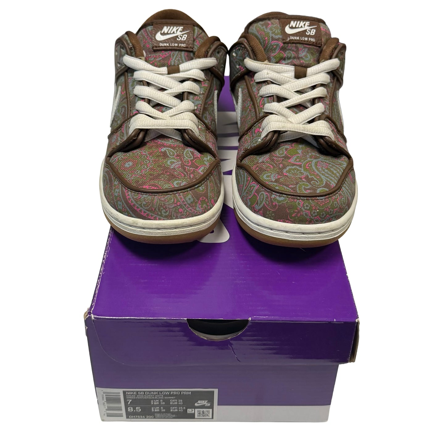 Nike SB Dunk low “Paisley Brown” (Size 7)