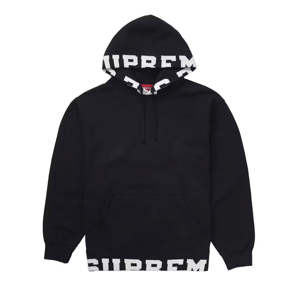 Supreme Cropped Logos Hoodie (Size Large)