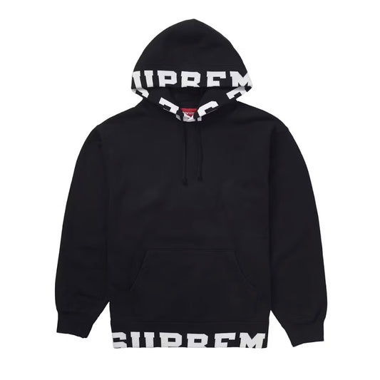 Supreme Cropped Logos Hoodie (Size Large)