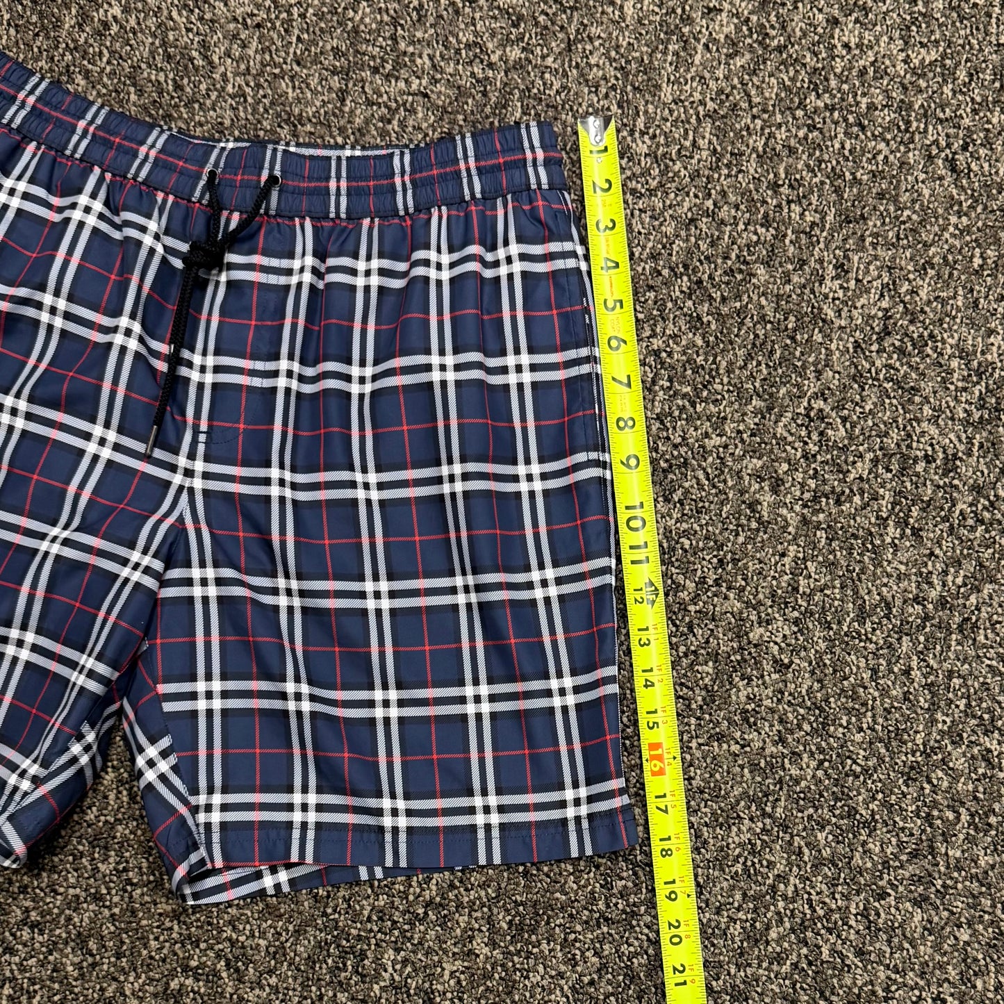 Burberry Check Swim trunks (Size Medium)