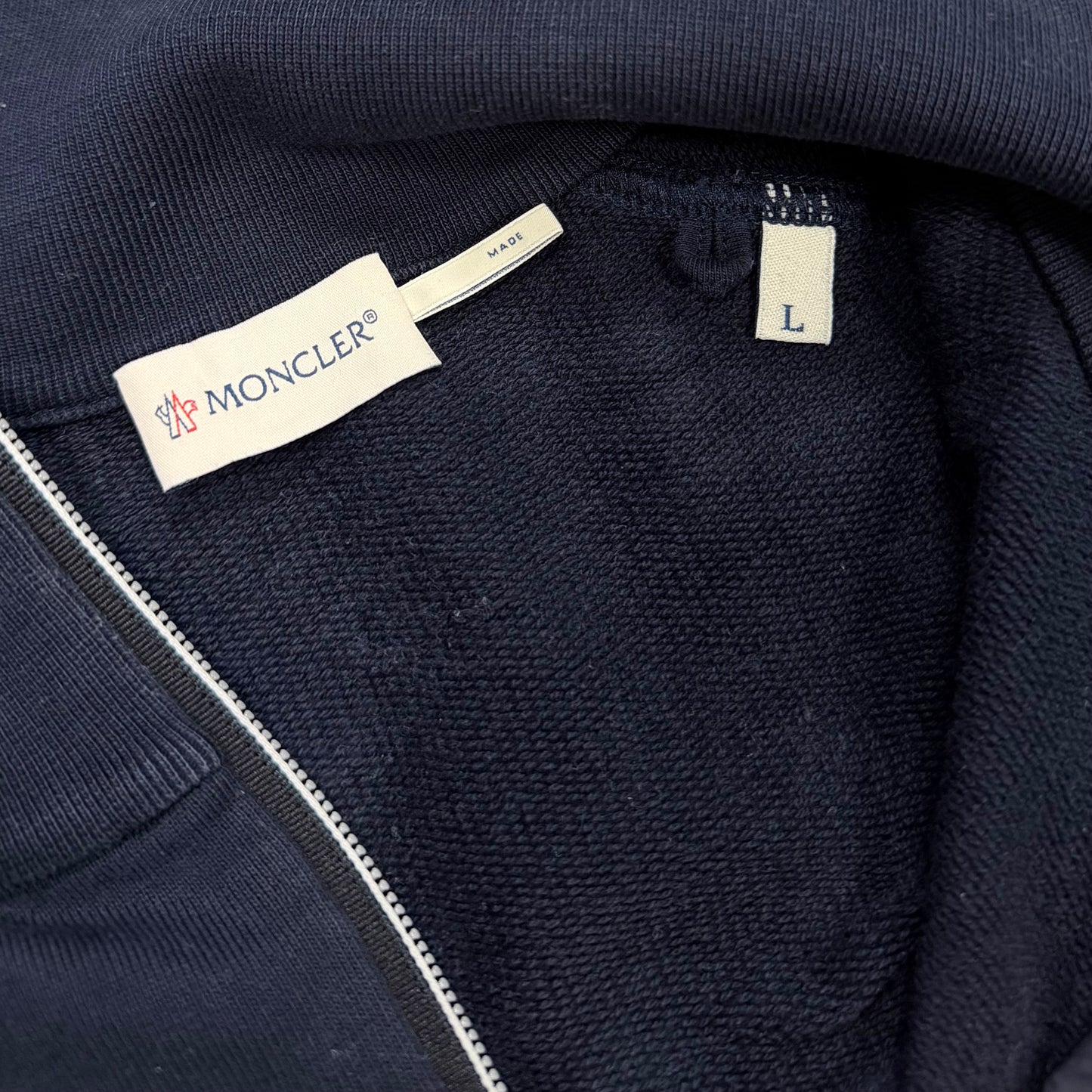 Moncler Tri Color Zip-up Sweatshirt (Size Large)