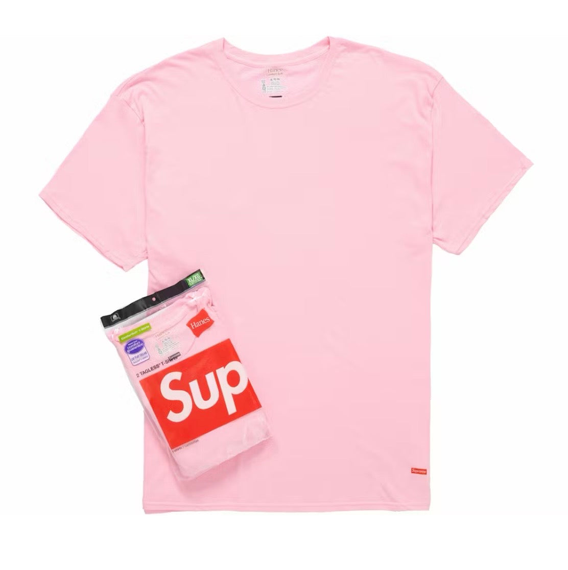 Supreme Tagless tees (2-pack)(Size Large)