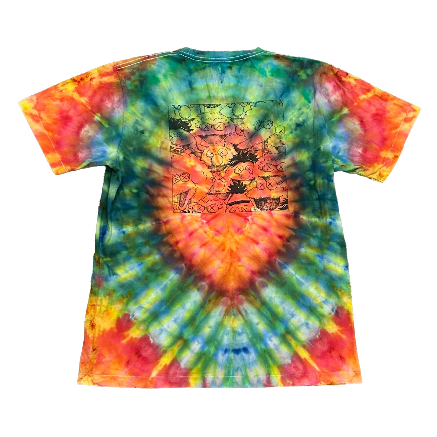 KAWs x Sesame Street Ice Dyed Tee (Size Large)