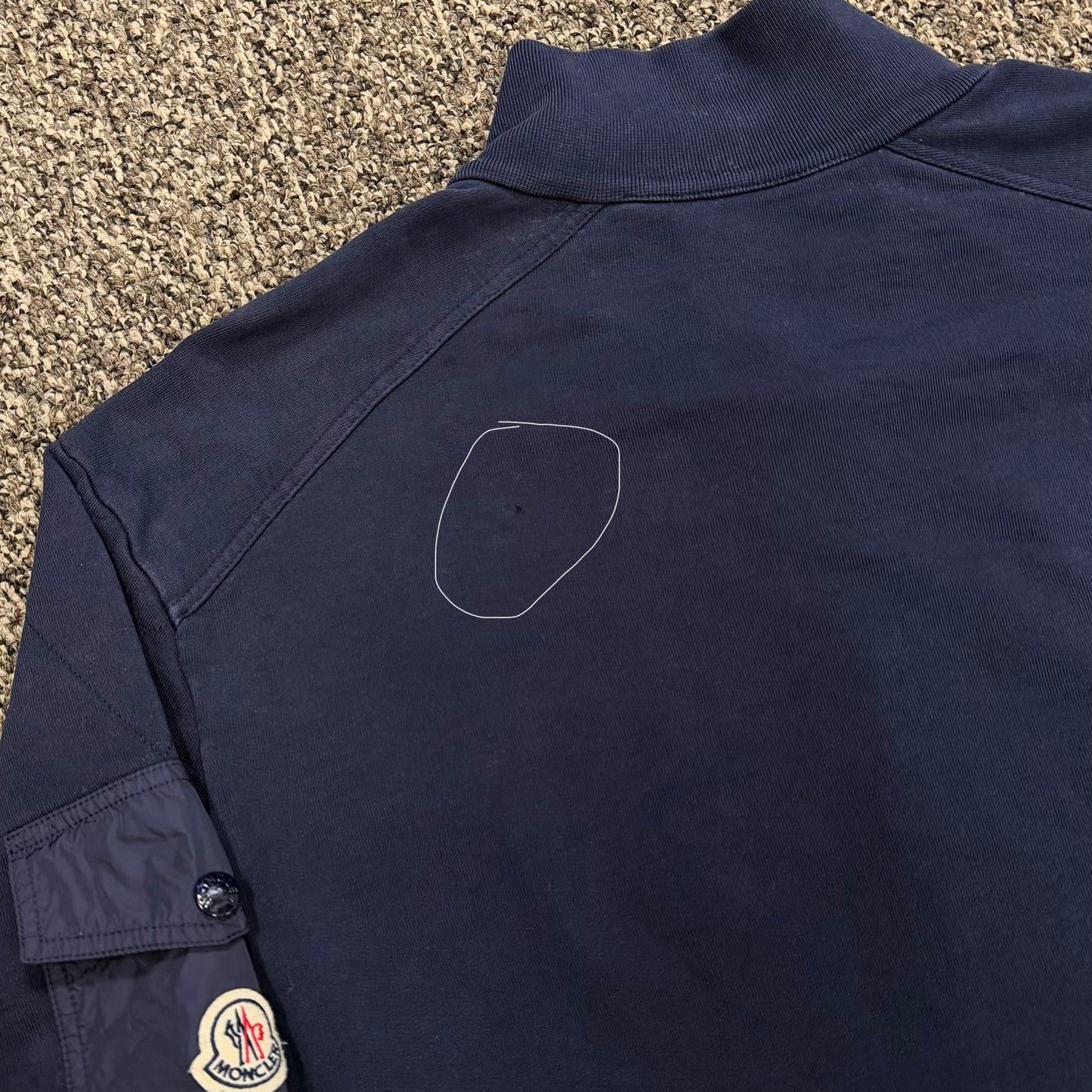 Moncler Tri Color Zip-up Sweatshirt (Size Large)