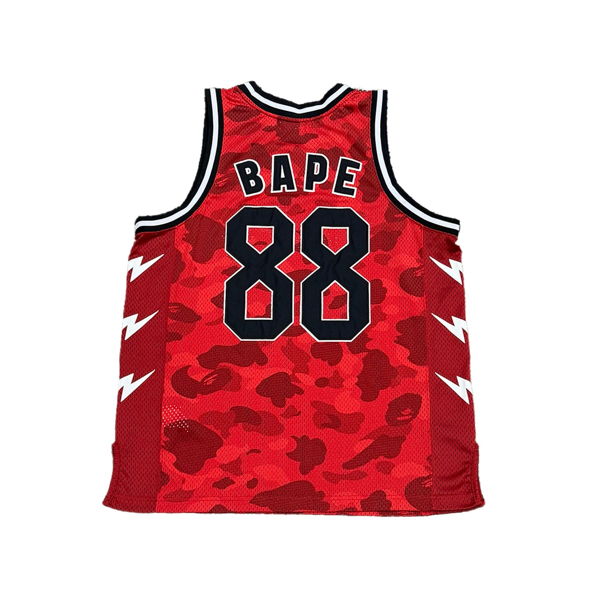 Bape Red Camo Basketball Jersey (Size Large)