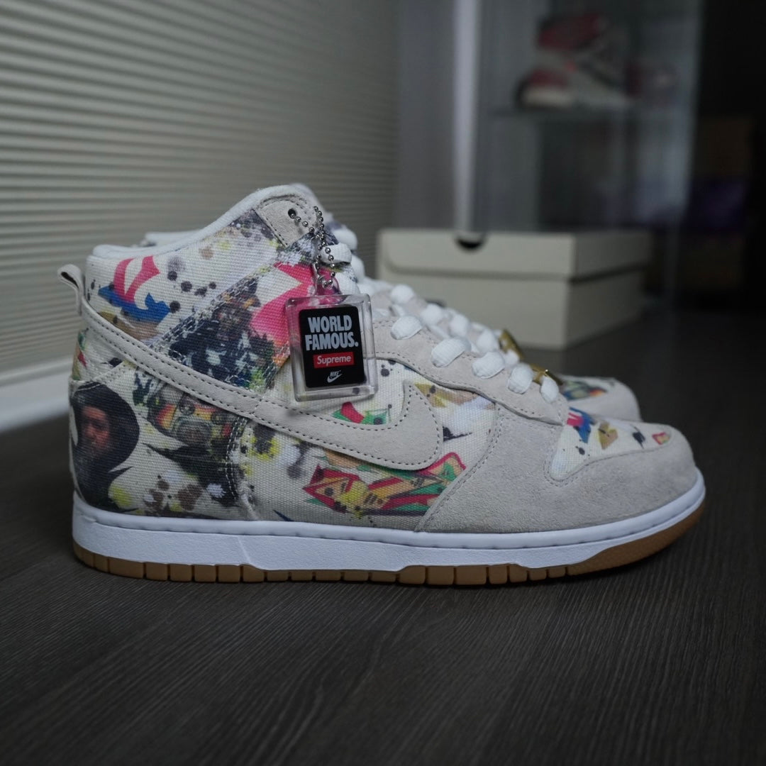 Supreme “Rammellzee” SB Dunk Hi (Size 8.5)