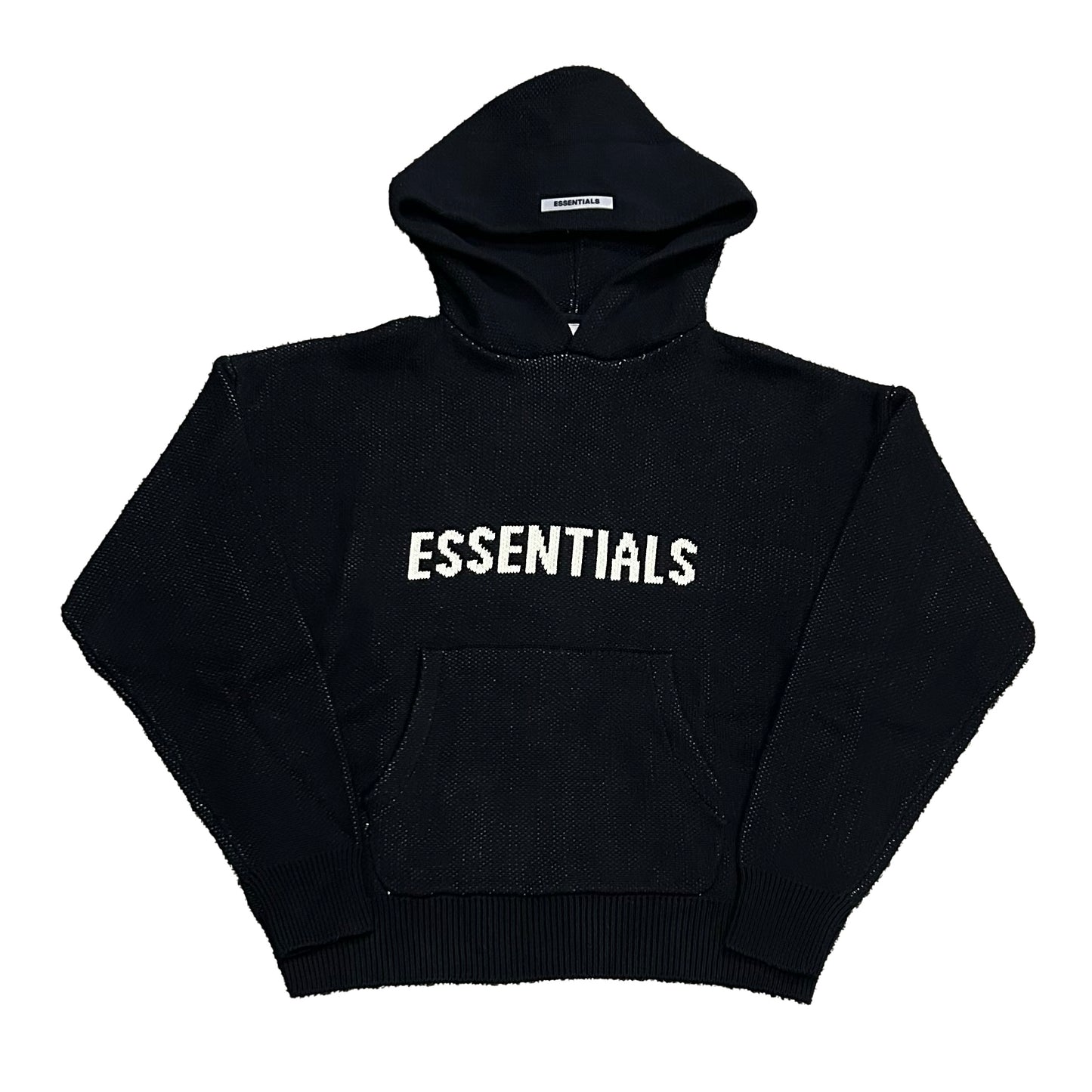 Essentials Knit Hoodie (Black)(Size Small)