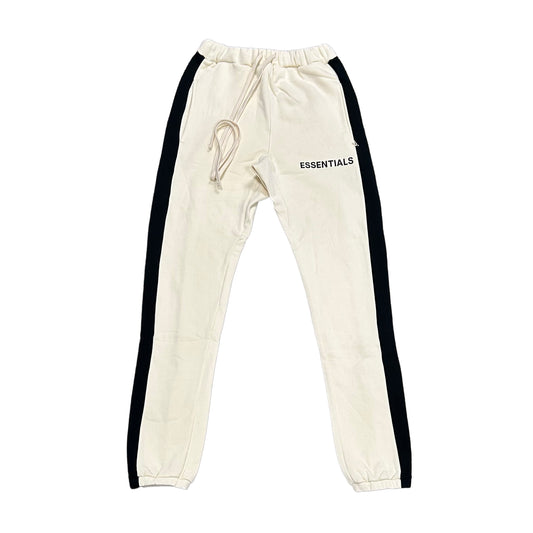 Essentials Cream Striped Sweatpants (Size Small)