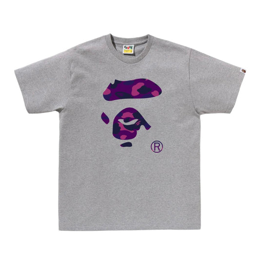 Bape Purple Camo Ape head tee