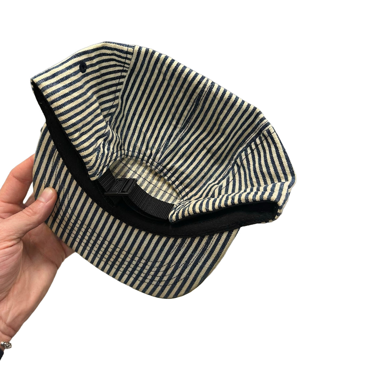Supreme Denim Indigo Striped Camp Cap