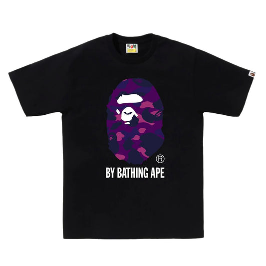 Bape Purple Camo Ape head tee (Size Large)