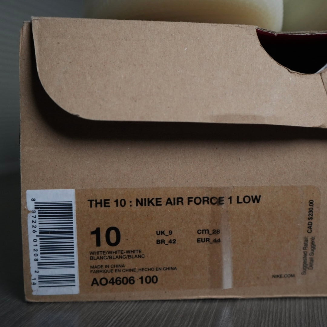 “The Ten” OW Air Force 1 low (Size 10)