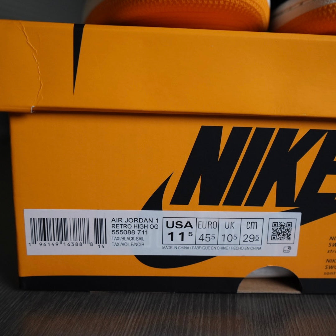 Jordan 1 Retro Hi “Taxi” (Size 11.5)